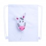 Kissa Drawstring Bag, Zebra