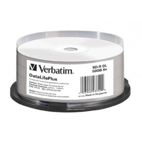 BD-R 6x 50GB Verbatim THERMAL RETRANSFER WHITE, 25 Stk. BD-R 6x 50GB Verbatim THERMAL RETRANSFER WHITE, 25 Stk.