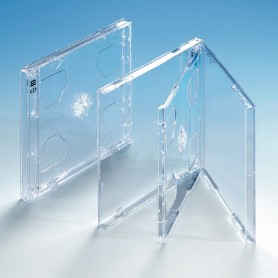 Dünne Doppelbox, transparentes Tray, 25 Stk.