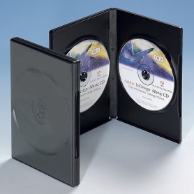 DVD Doppel Box, schwarz, 25 Stk.