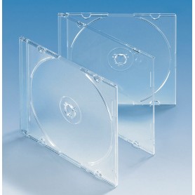 Slim Box mit Rücken transparent, 50 Stk.