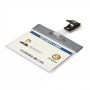 Plastic Clip Square, black, transparent Vinyl-Closer for Long Holes