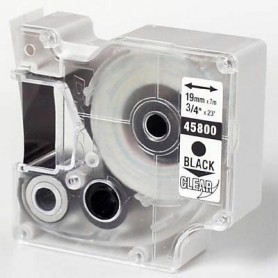 D1 Schriftband 19 mm, schwarz auf transparent