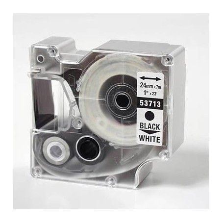 D1 Label Cassette 24 mm, black on white