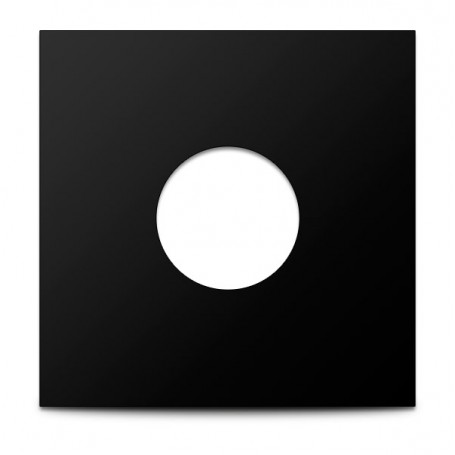 12" Vinyl Maxitasche mit Loch, schwarz, 50 Stk.