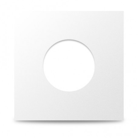 7" Vinyl Papiertaschen, mit Doppellochung, weiß, 50 Stk.