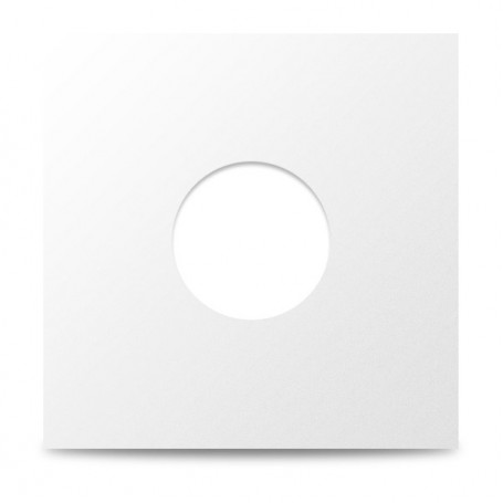12" Vinyl Papiertaschen mit Doppellochung, weiß, 50 Stk.