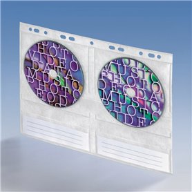 CD Einhefter PP für 4 Discs mit Vlies, 10 Stk.