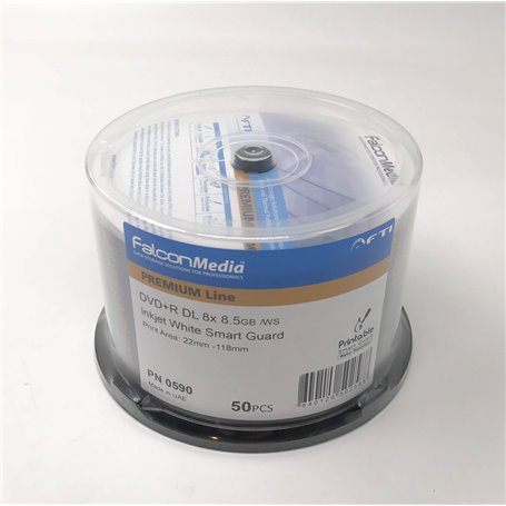 DVD+R 8.5GB INKJET WHITE WATERSHIELD FS, 50 pcs.