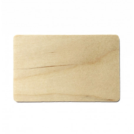 Wooden Card, real wood veneer, 0.76 mm, 50 pcs.