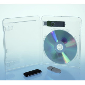Blu-Ray Box für 1 Disc und USB-Stick, transparent, 10 Stk.