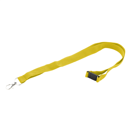 Flat RPET Lanyard Yellow, 25 pcs.